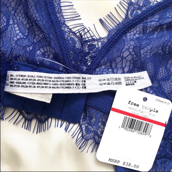 NEW Intimately Free People lace bralette size XS in Royal Blue - Picture 7 of 8